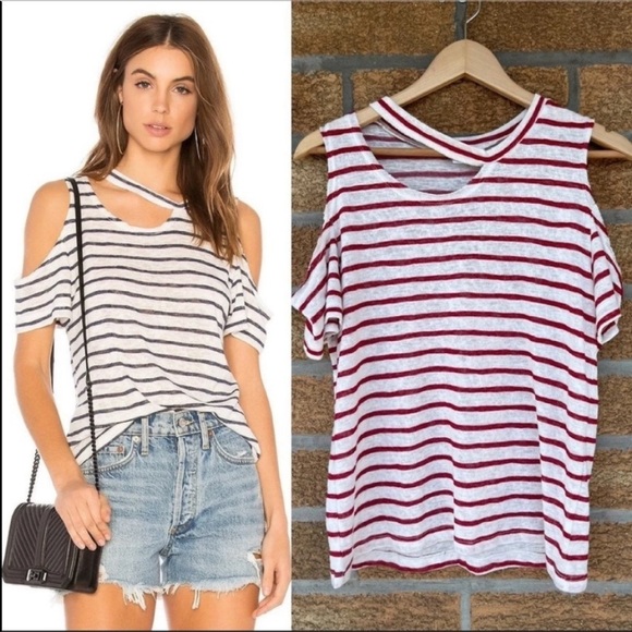 LNA Avalanche Top Stripped Ripped style Small Revolve Comfy Soft Cool Ribbed - Picture 1 of 13